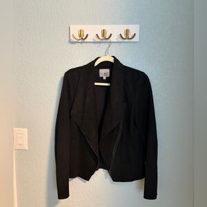 Kut From The Kloth Black Asymmetrical Zip Blazer